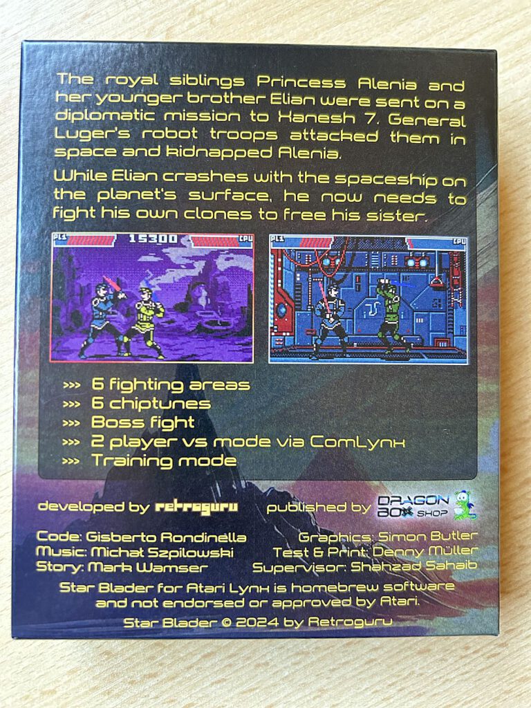 Star Blader - Rückseite