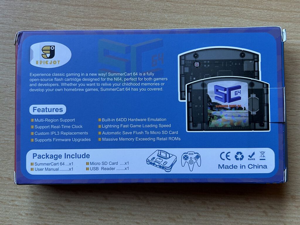 SummerCart64 - Box Rückseite