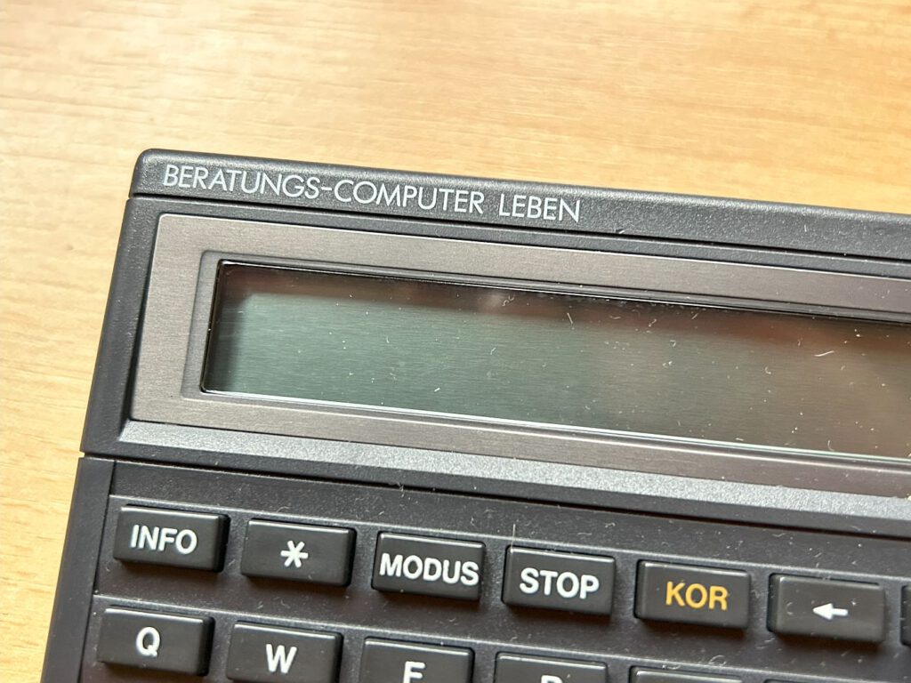 TI-74 Allianz -Beratungs-Computer Leben