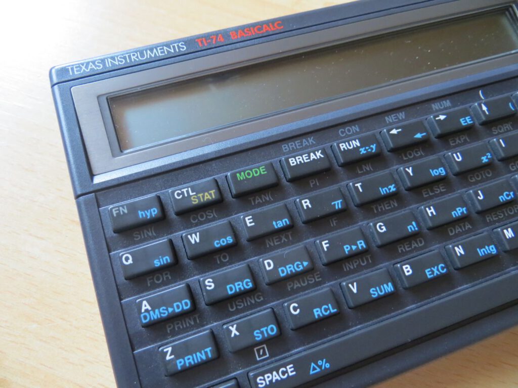 TI-74 Basicalc - linke Seite