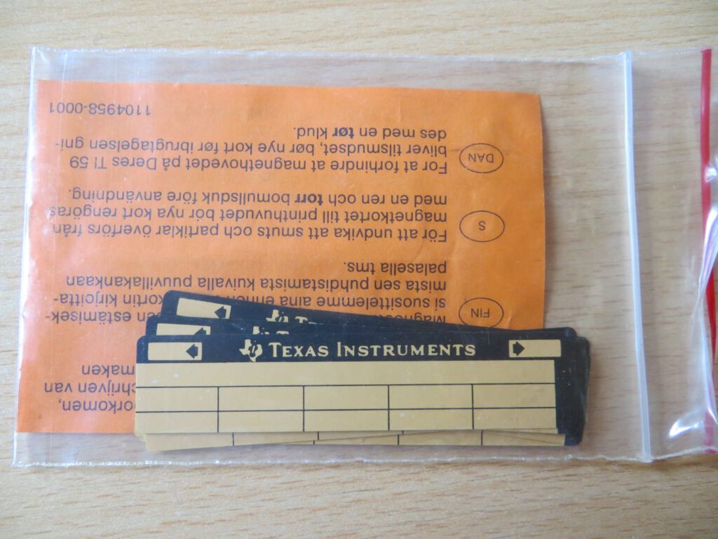 TI59 - 40 magnetic cards 1 car