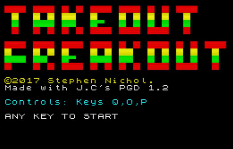 Takeout Freakout - Startscreen