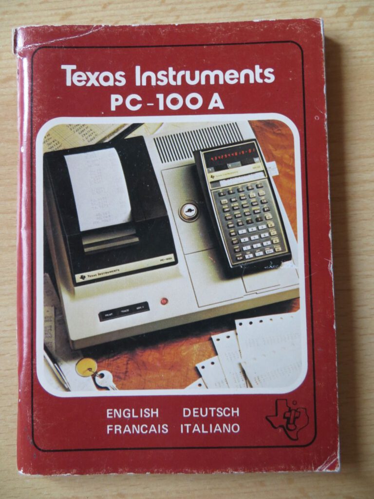 Texas Instrument PC-100 A - Anleitung