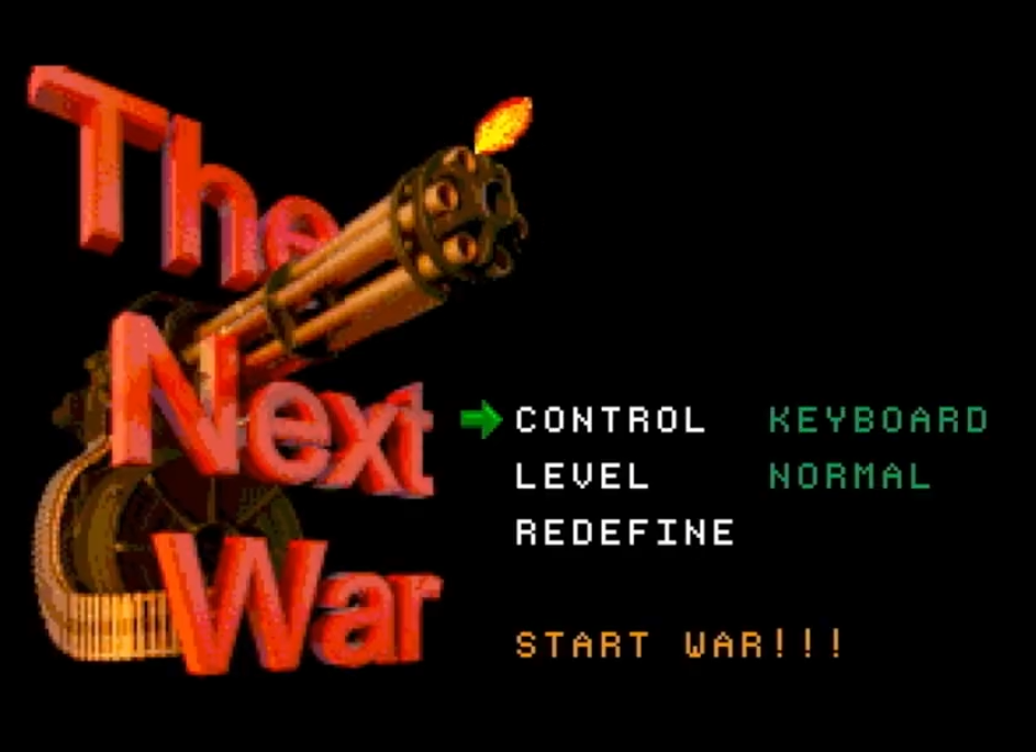 The NEXT War - Startbildschirm