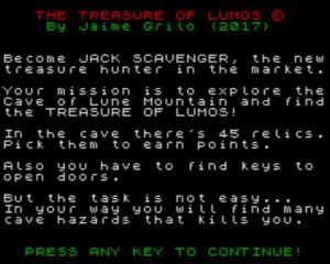 The Treasure Of Lumos - Startscreen