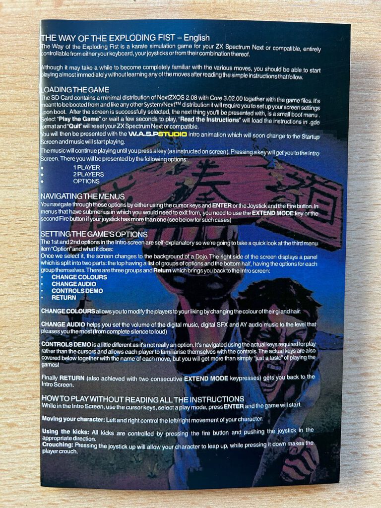 The Way Of The Exploding Fist - Anleitung