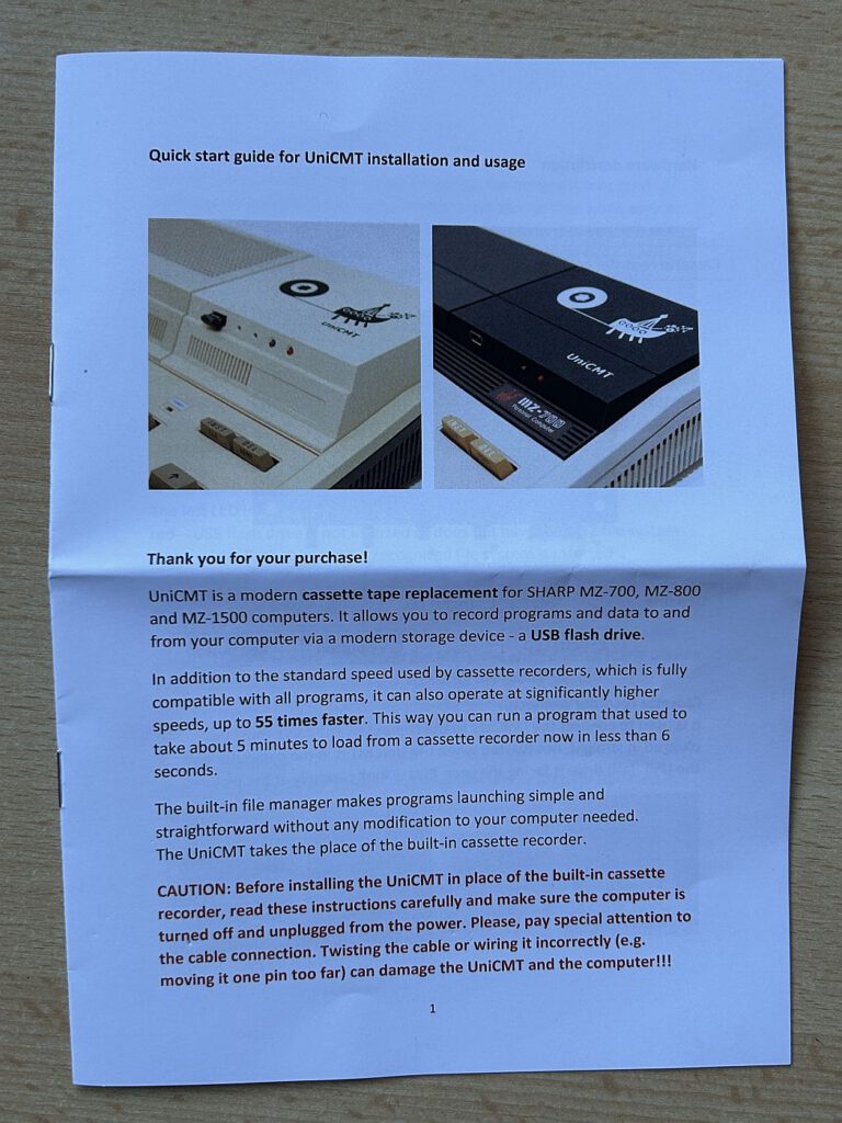 UniCMT - Quick Guide