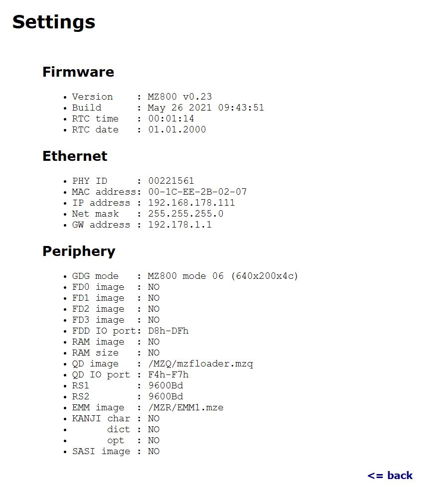 Unicard - Netzwerk Settings