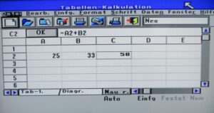 IQ TV 512 - Tabellenkalkulation