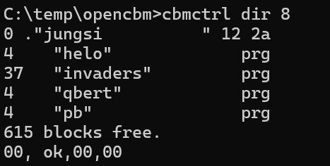 XU1541 - cbmctrl dir 8