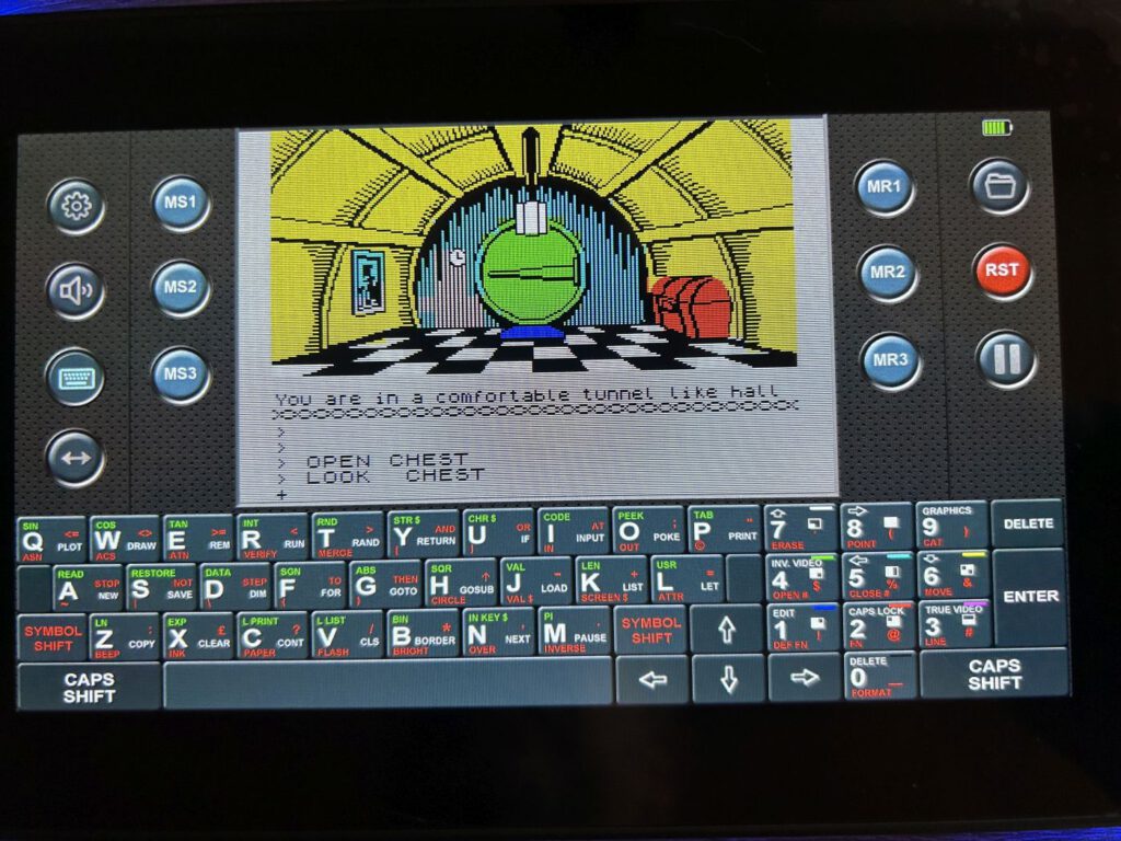 Adventure Keyboard und Speicherslots