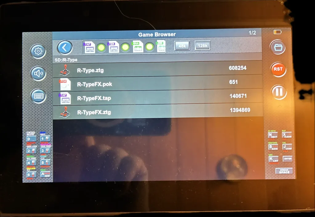 ZX Touch - Game Browser