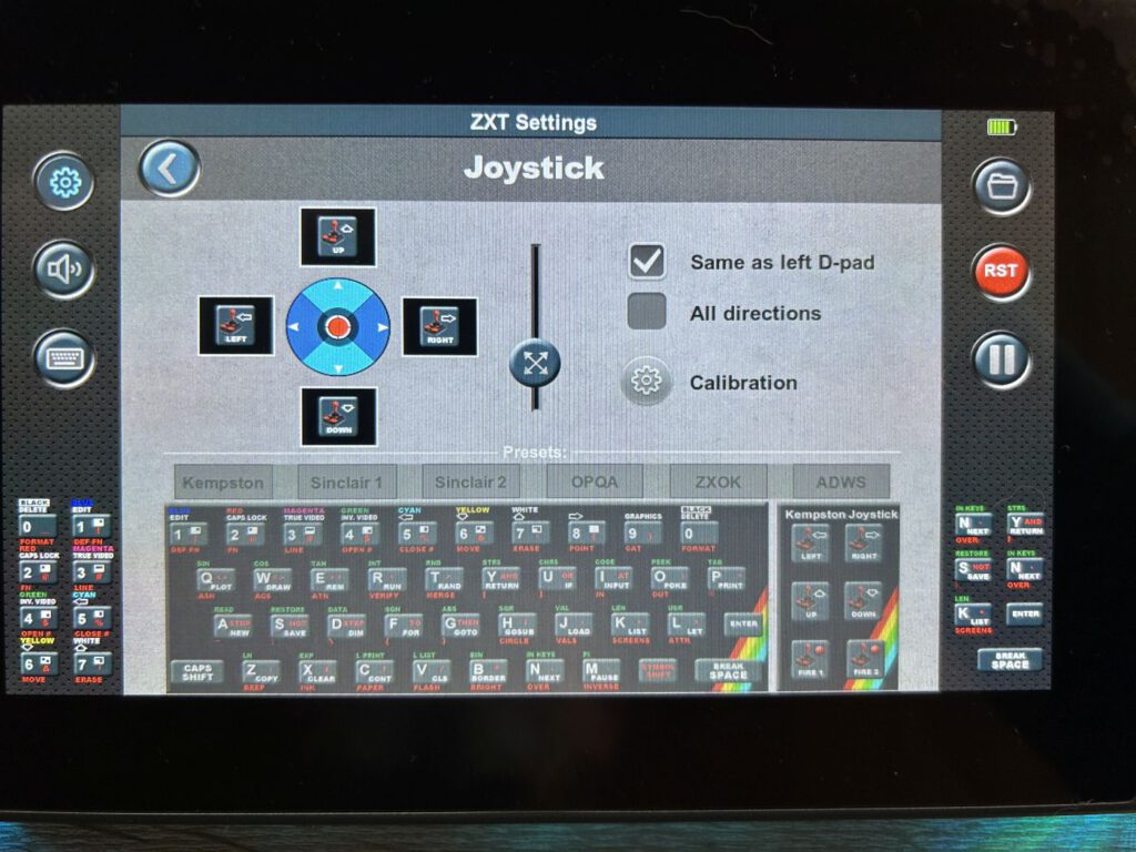 Joystick Settings