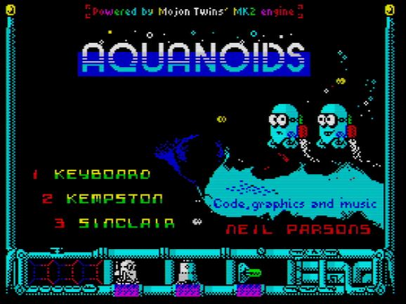 Aquanoids - Menü