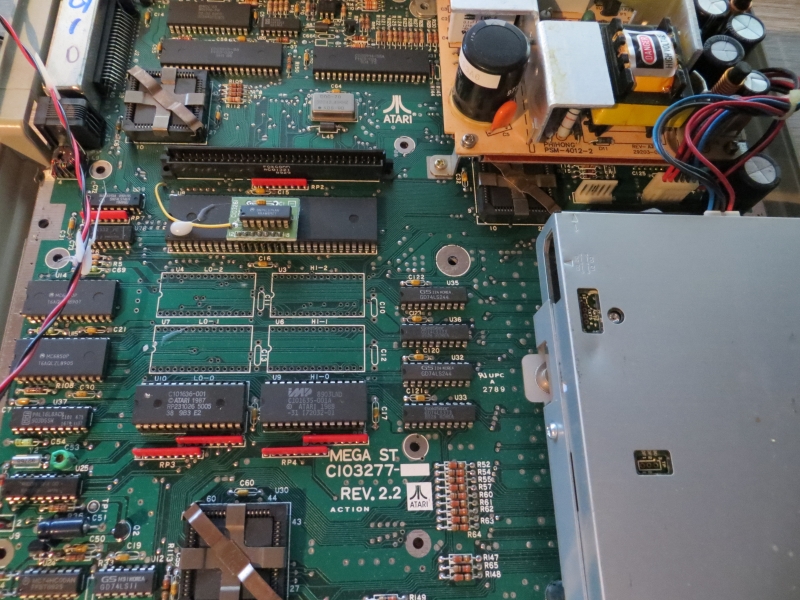 Atari ST - MonSTer - Mega ST Mainboard vor Einbau