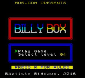 BillyBox - Startbildschirm