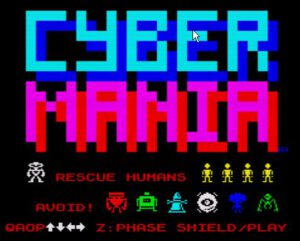 Cybermania - Startbildschirm