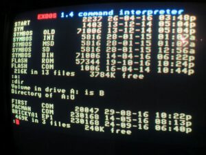 EXDOS Interface - Verzeichnis der Diskette