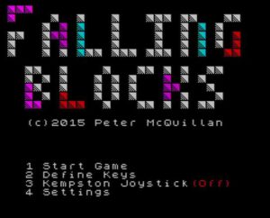 Falling Blocks - Menü