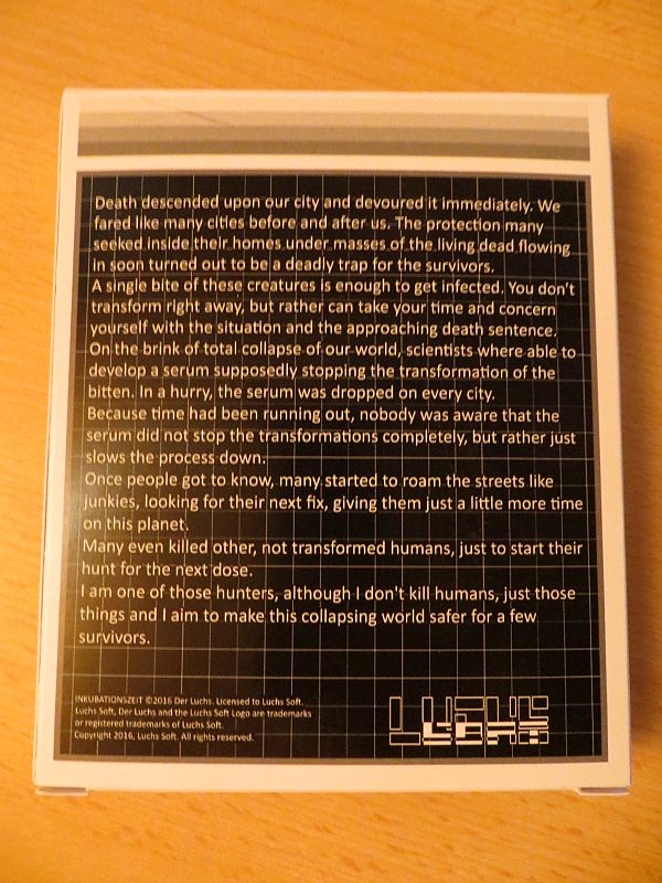 Inkubationszeit - Hülle Rückseite