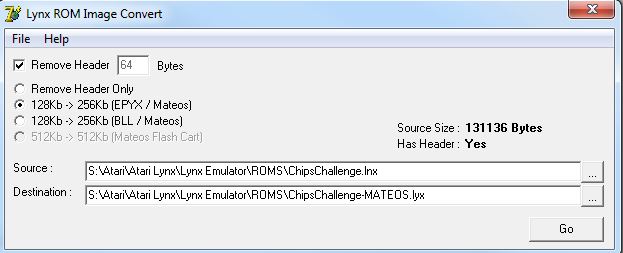 Lynx ROM Image Convert