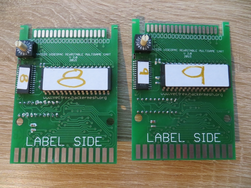 Mateos Videopac Rewritable Multigame Cart - Serien-Nummer 8 und 9