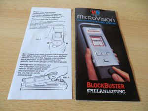 Microvision - Blockbuster Spielanleitung