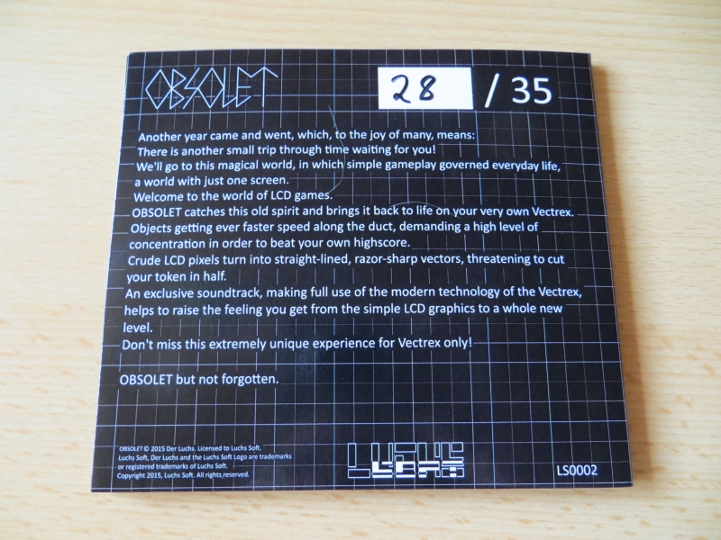 Obsolet - Verpackung Rückseite