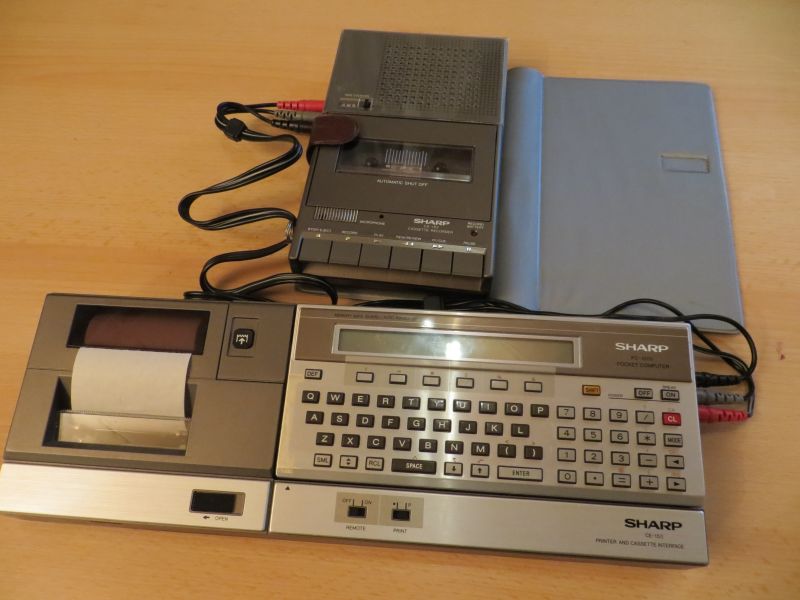 【O-1650】SHARP PC-1500 CE-150 CE-125S Vintage SHARP PC-1500 Pocket Computer Cassette Interface CE