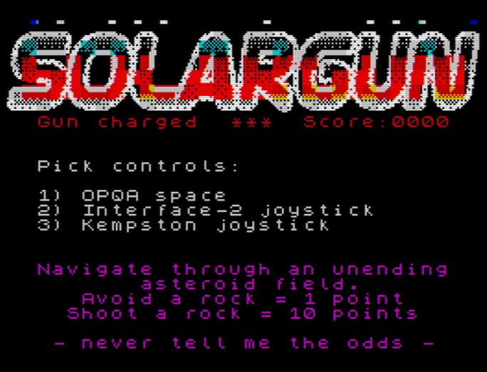 SolarGun [Sinclair ZX Spectrum]