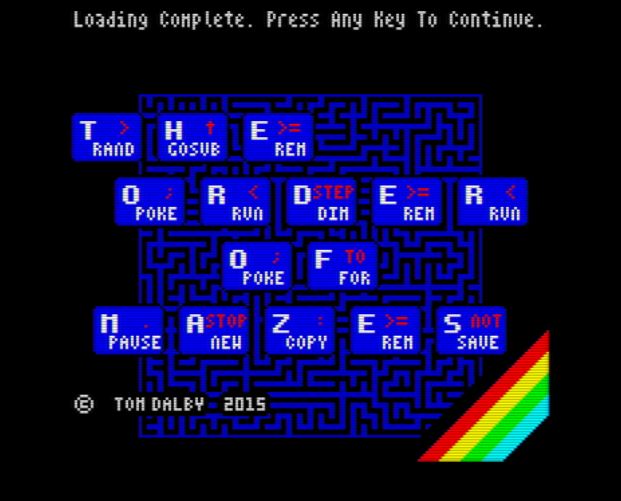 The Order of Mazes [Sinclair ZX Spectrum]