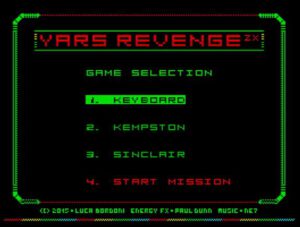 Yars Revenge - Menü